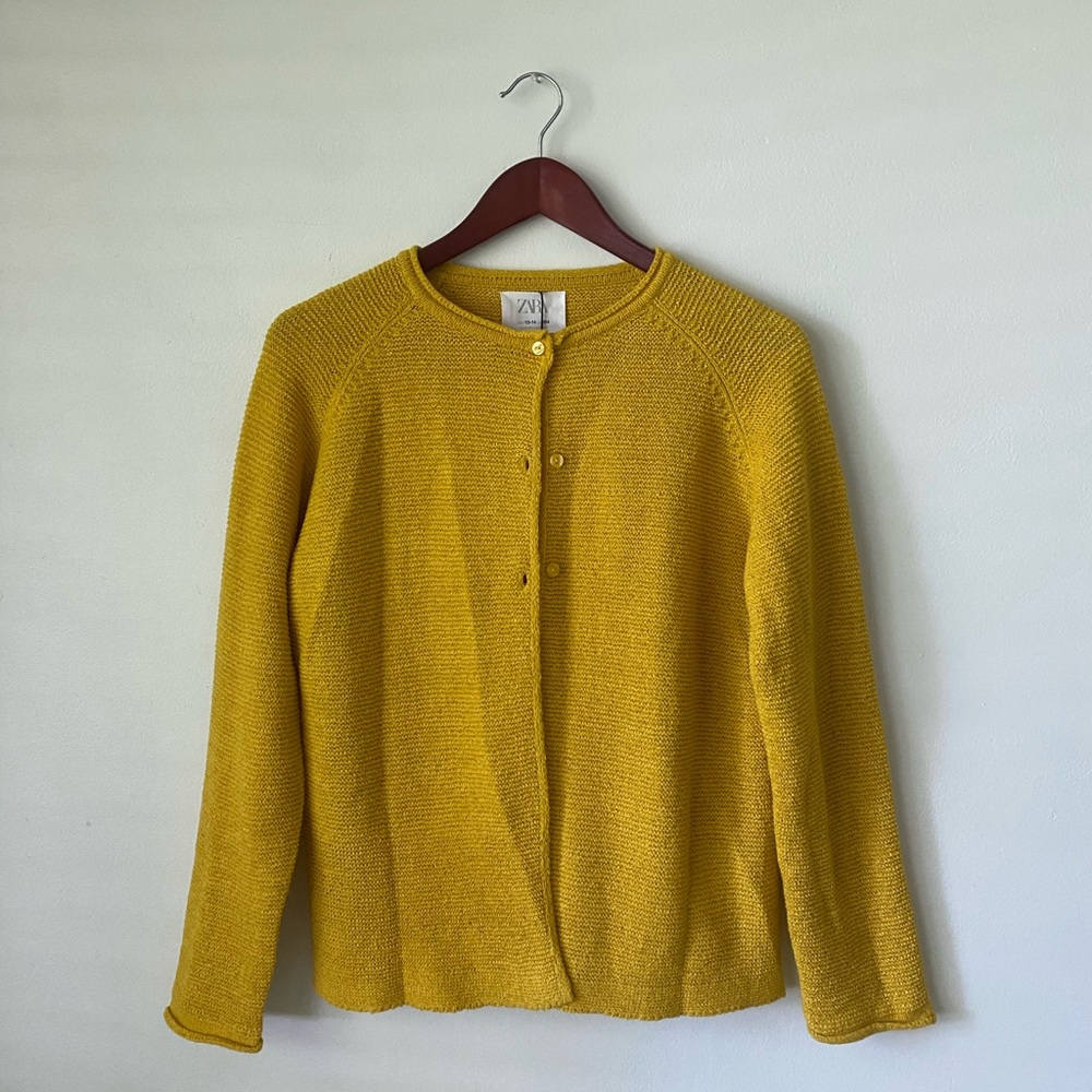 Zara mustard cardigan